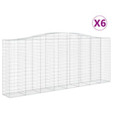 Arched Gabion Baskets 6 pcs 400x50x160/180 cm Galvanised Iron