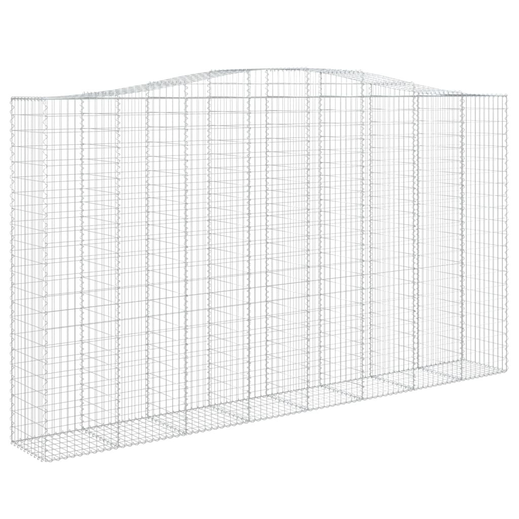 Arched Gabion Baskets 2 pcs 400x50x220/240 cm Galvanised Iron