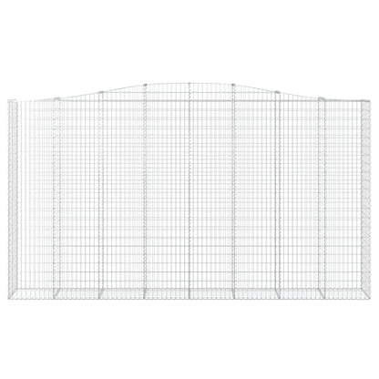 Arched Gabion Baskets 2 pcs 400x50x220/240 cm Galvanised Iron