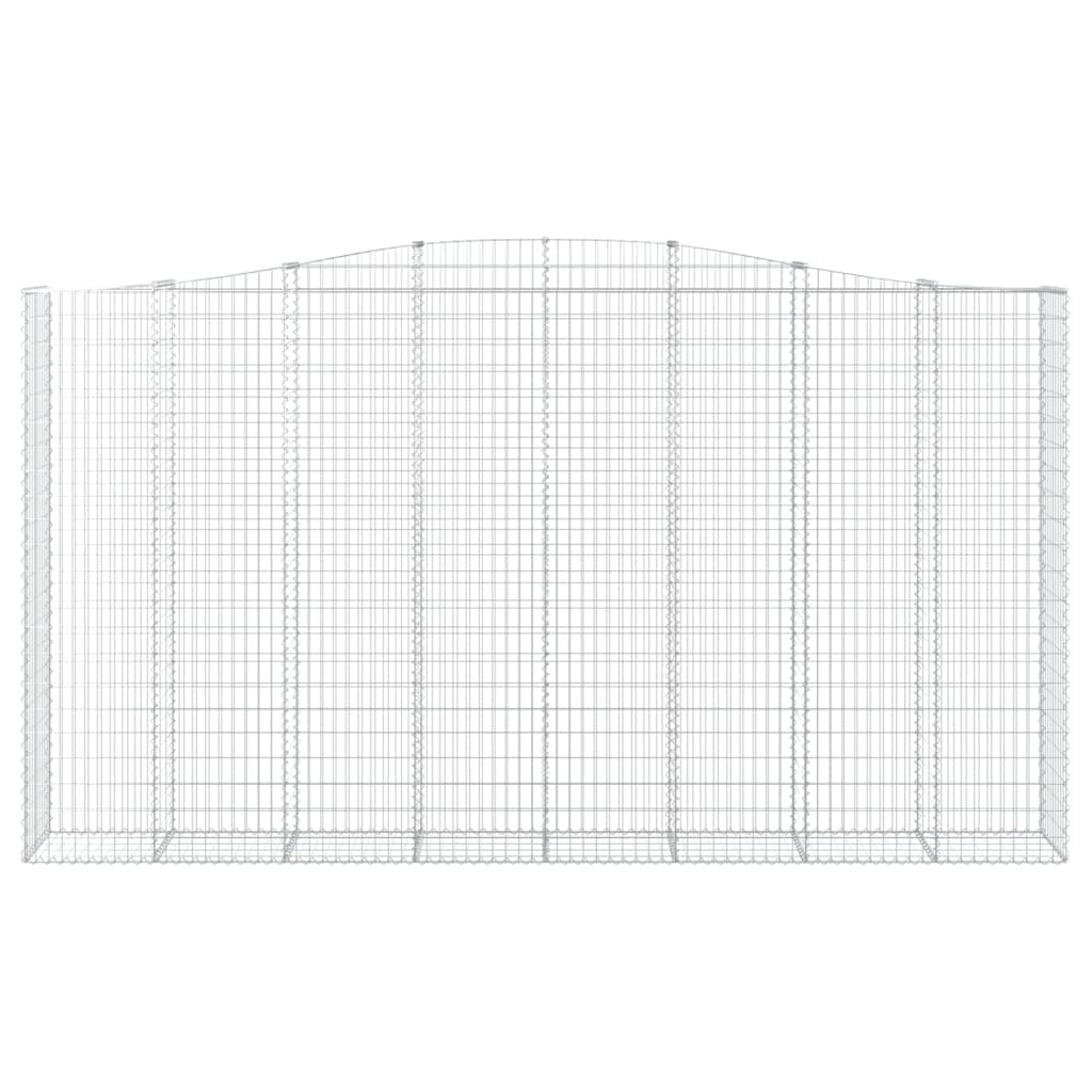 Arched Gabion Baskets 3 pcs 400x50x220/240 cm Galvanised Iron