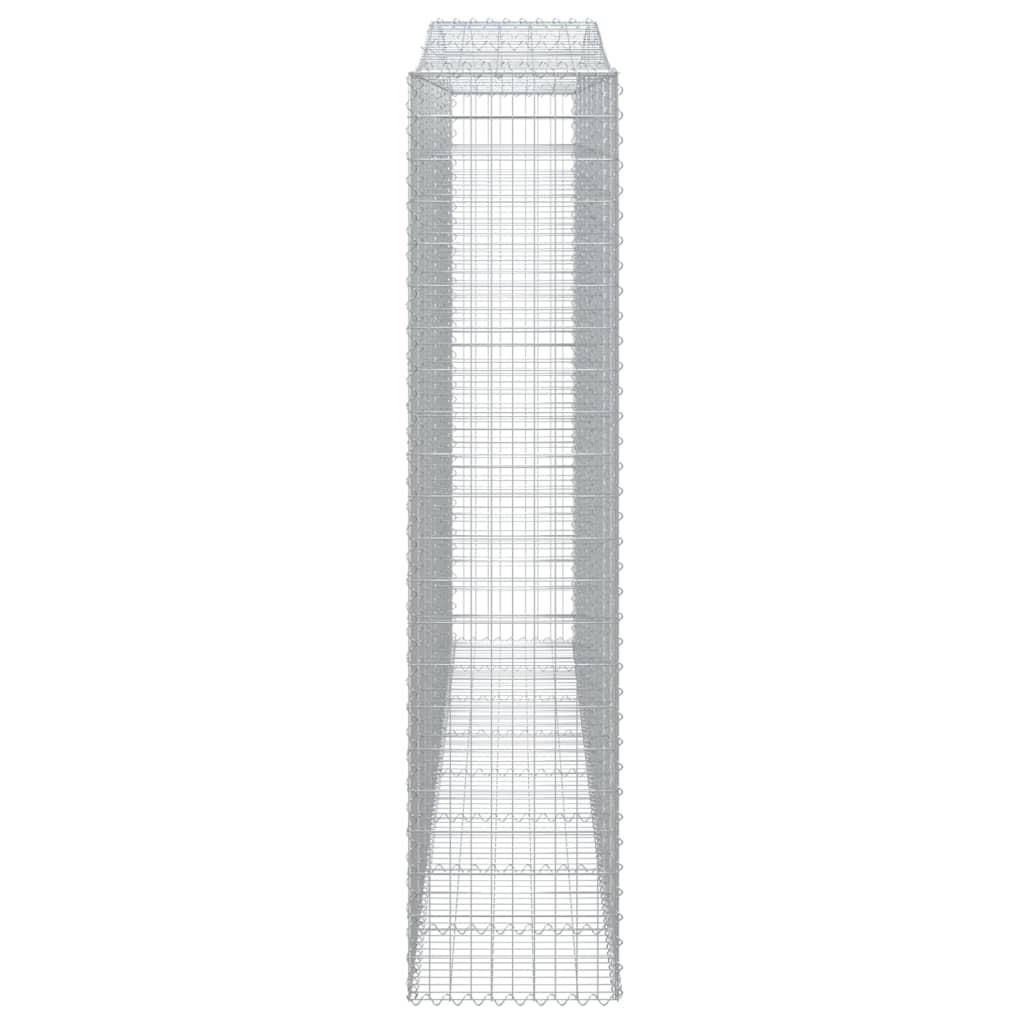 Arched Gabion Baskets 4 pcs 400x50x220/240 cm Galvanised Iron