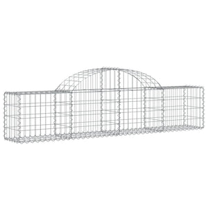 Arched Gabion Baskets 7 pcs 200x30x40/60 cm Galvanised Iron