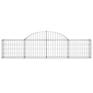 Arched Gabion Baskets 7 pcs 200x30x40/60 cm Galvanised Iron