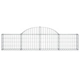 Arched Gabion Baskets 7 pcs 200x30x40/60 cm Galvanised Iron