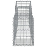 Arched Gabion Baskets 7 pcs 200x30x40/60 cm Galvanised Iron