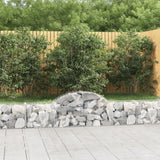 Arched Gabion Baskets 7 pcs 200x30x40/60 cm Galvanised Iron