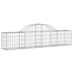 Arched Gabion Baskets 8 pcs 200x30x40/60 cm Galvanised Iron