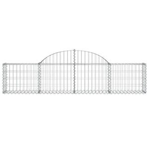 Arched Gabion Baskets 8 pcs 200x30x40/60 cm Galvanised Iron