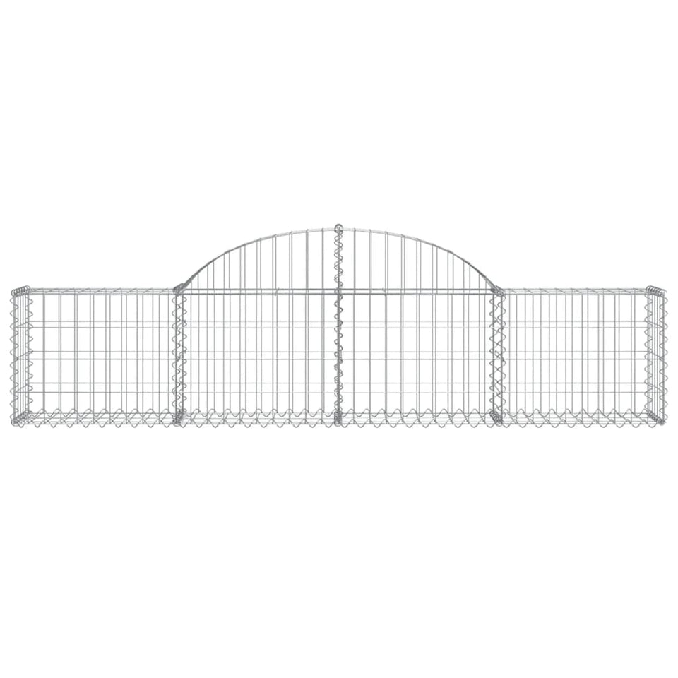 Arched Gabion Baskets 8 pcs 200x30x40/60 cm Galvanised Iron