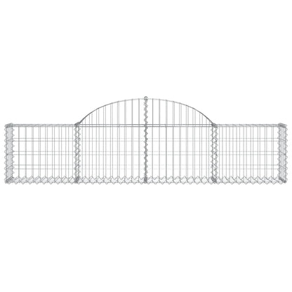 Arched Gabion Baskets 10 pcs 200x30x40/60 cm Galvanised Iron