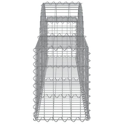 Arched Gabion Baskets 10 pcs 200x30x40/60 cm Galvanised Iron