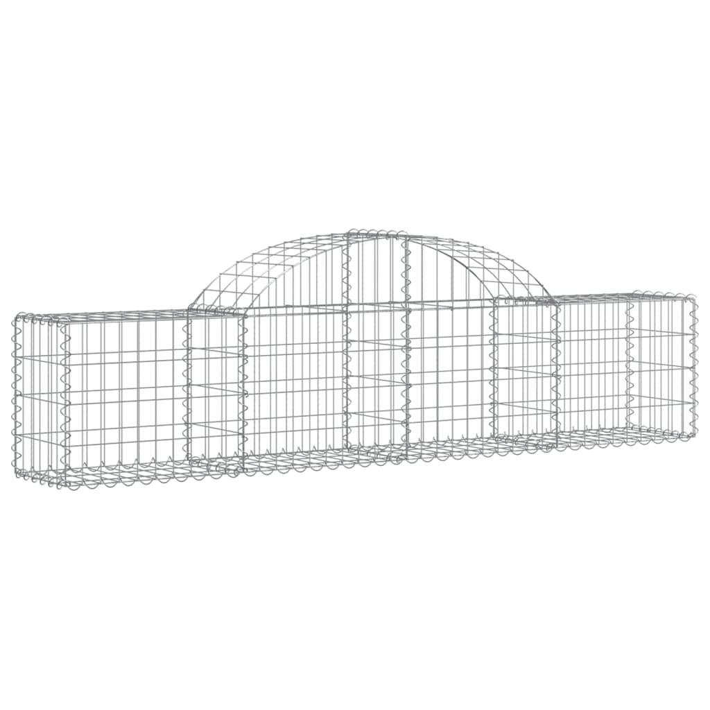 Arched Gabion Baskets 11 pcs 200x30x40/60 cm Galvanised Iron
