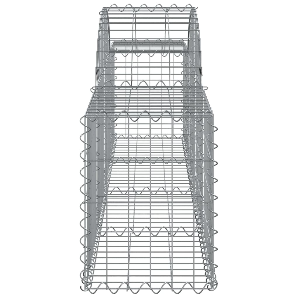 Arched Gabion Baskets 14 pcs 200x30x40/60 cm Galvanised Iron