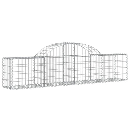 Arched Gabion Baskets 18 pcs 200x30x40/60 cm Galvanised Iron