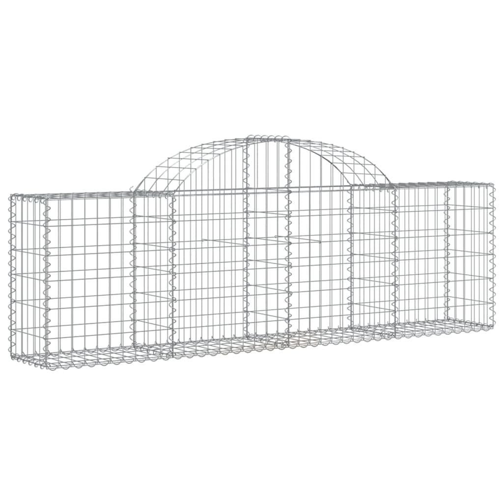 Arched Gabion Baskets 6 pcs 200x30x60/80 cm Galvanised Iron