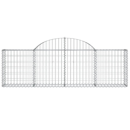 Arched Gabion Baskets 7 pcs 200x30x60/80 cm Galvanised Iron