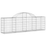 Arched Gabion Baskets 8 pcs 200x30x60/80 cm Galvanised Iron