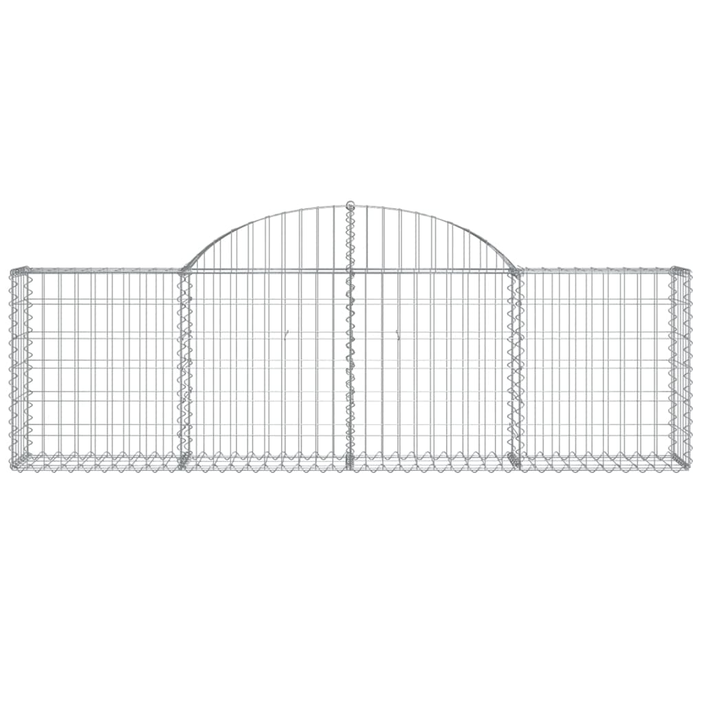 Arched Gabion Baskets 8 pcs 200x30x60/80 cm Galvanised Iron