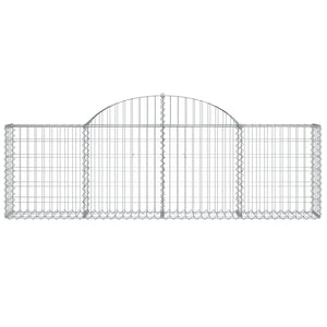 Arched Gabion Baskets 8 pcs 200x30x60/80 cm Galvanised Iron