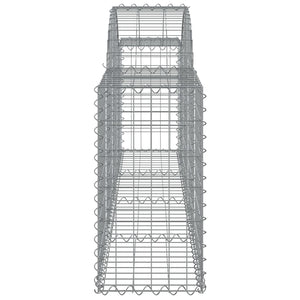 Arched Gabion Baskets 8 pcs 200x30x60/80 cm Galvanised Iron