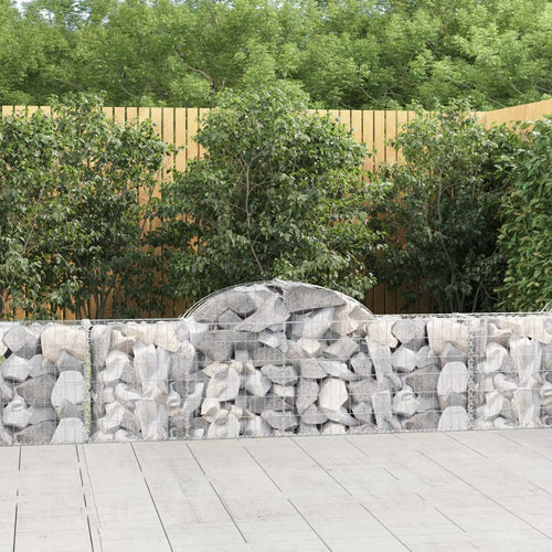 Arched Gabion Baskets 8 pcs 200x30x60/80 cm Galvanised Iron