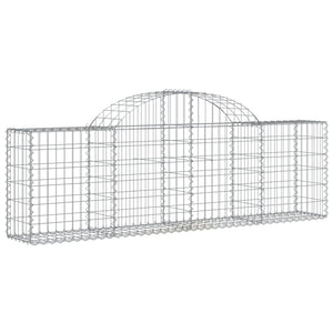 Arched Gabion Baskets 9 pcs 200x30x60/80 cm Galvanised Iron