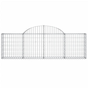 Arched Gabion Baskets 9 pcs 200x30x60/80 cm Galvanised Iron