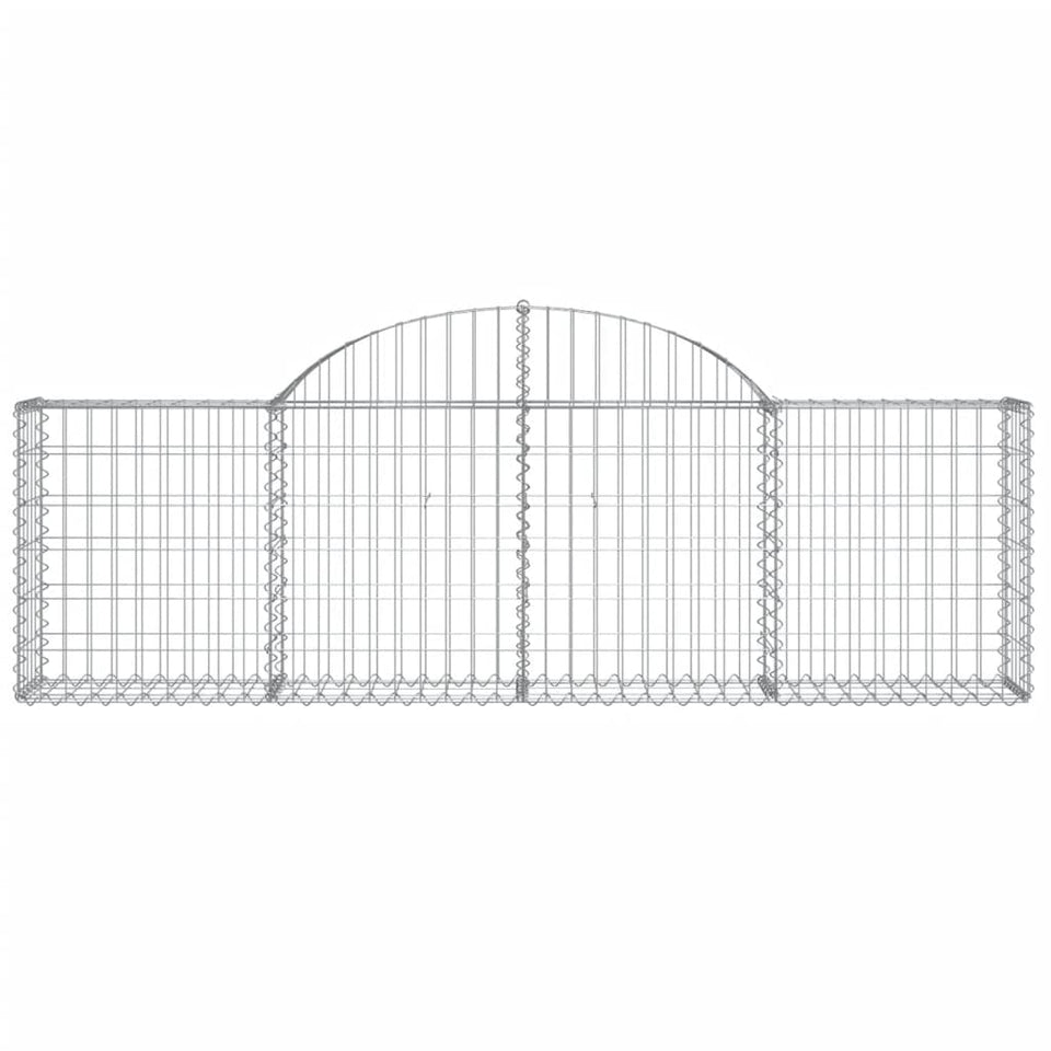 Arched Gabion Baskets 9 pcs 200x30x60/80 cm Galvanised Iron