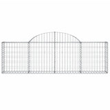 Arched Gabion Baskets 9 pcs 200x30x60/80 cm Galvanised Iron