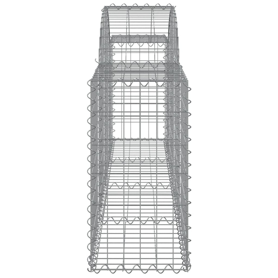 Arched Gabion Baskets 9 pcs 200x30x60/80 cm Galvanised Iron