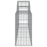 Arched Gabion Baskets 9 pcs 200x30x60/80 cm Galvanised Iron