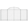 Arched Gabion Baskets 2 pcs 200x30x80/100 cm Galvanised Iron