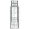 Arched Gabion Baskets 2 pcs 200x30x80/100 cm Galvanised Iron