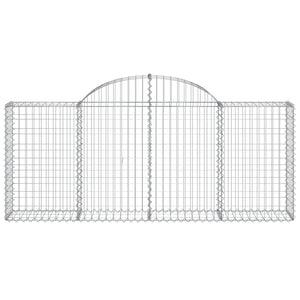 Arched Gabion Baskets 8 pcs 200x30x80/100 cm Galvanised Iron