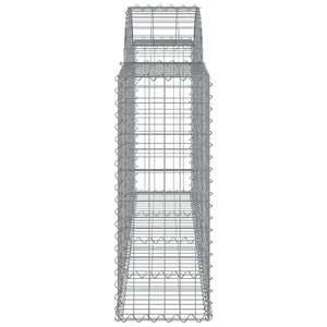 Arched Gabion Baskets 8 pcs 200x30x80/100 cm Galvanised Iron