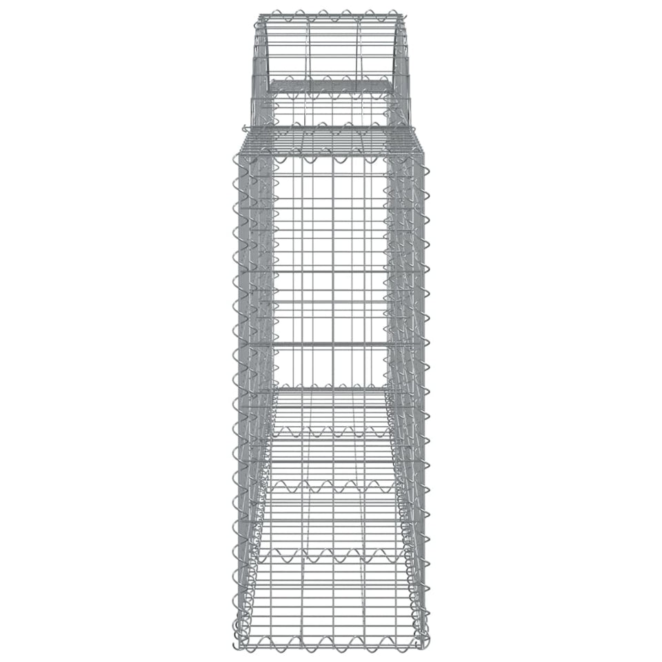 Arched Gabion Baskets 8 pcs 200x30x80/100 cm Galvanised Iron