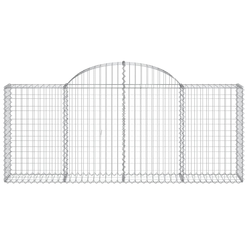 Arched Gabion Baskets 11 pcs 200x30x80/100 cm Galvanised Iron
