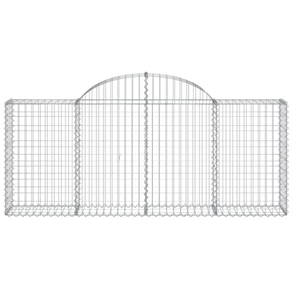 Arched Gabion Baskets 11 pcs 200x30x80/100 cm Galvanised Iron