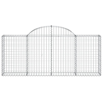 Arched Gabion Baskets 14 pcs 200x30x80/100 cm Galvanised Iron