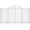 Arched Gabion Baskets 3 pcs 200x30x100/120 cm Galvanised Iron
