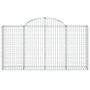 Arched Gabion Baskets 3 pcs 200x30x100/120 cm Galvanised Iron