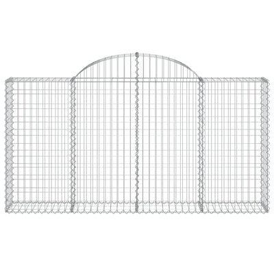 Arched Gabion Baskets 3 pcs 200x30x100/120 cm Galvanised Iron