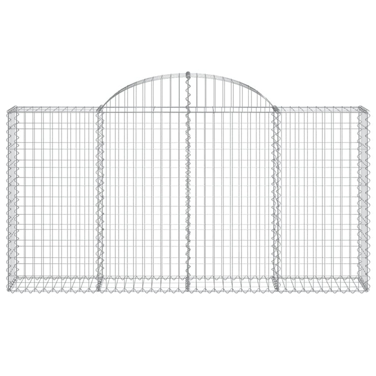 Arched Gabion Baskets 3 pcs 200x30x100/120 cm Galvanised Iron
