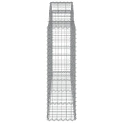 Arched Gabion Baskets 3 pcs 200x30x100/120 cm Galvanised Iron