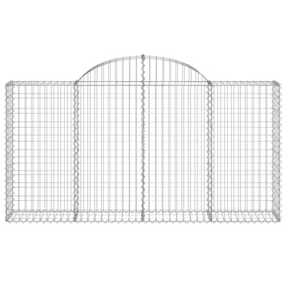 Arched Gabion Baskets 4 pcs 200x30x100/120 cm Galvanised Iron