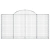 Arched Gabion Baskets 4 pcs 200x30x100/120 cm Galvanised Iron