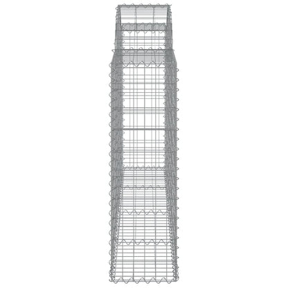 Arched Gabion Baskets 4 pcs 200x30x100/120 cm Galvanised Iron