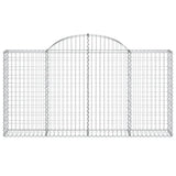 Arched Gabion Baskets 8 pcs 200x30x100/120 cm Galvanised Iron