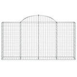 Arched Gabion Baskets 9 pcs 200x30x100/120 cm Galvanised Iron