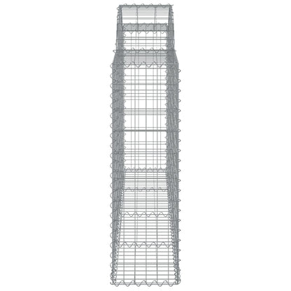 Arched Gabion Baskets 9 pcs 200x30x100/120 cm Galvanised Iron
